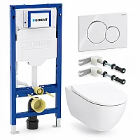WC комплект Geberit Sigma с окачена тоалетна Acanto TurboFlush и бутон активатор Sigma01 - siko.bg WC комплект Geberit Sigma с окачена тоалетна Acanto TurboFlush и бутон активатор Sigma01