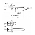GROHE Eurosmart wall-mounted basin mixer 293382433 Matte Black – Grohe 11.23.70.0354 – миниатюра 3