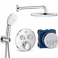 Комплект за вграждане с термостат GROHE Grohtherm SmartControl 29119000 + 35600000 + 26668000 + 26406001, хром - siko.bg Комплект за вграждане с термостат GROHE Grohtherm SmartControl 29119000 + 35600000 + 26668000 + 26406001, хром