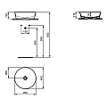 Ipalyss 40 cm countertop sink E139801 – Ideal Standard 11.21.53.0220 – миниатюра 1