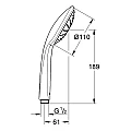 Ръчен душ с една струя Grohe Euphoria mono 110 27265000 – Grohe 11.8.36.0030 – миниатюра 1