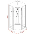 Хидромасажна кабина  "АЛЕЙНА"  ICSH 8535 EASY ASSEMBLE – Inter Ceramic 8535 EASY ASSEMBLE – миниатюра 1