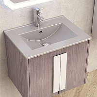 Мебели за баня  Inter Ceramic BG 6451-2 + 6066G СИВ МАТ