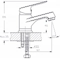Brass mixer LINNI ICF 1452152 – Inter Ceramic 1452152 – миниатюра 2