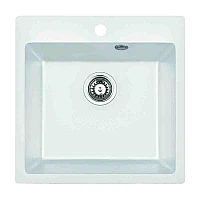 ГРАНИТНА МИВКА 5050 БЯЛА С ЦЕНТРАЛЕН ОТВОР – Inter Ceramic 5050 WHITE CENTRAL HOLE