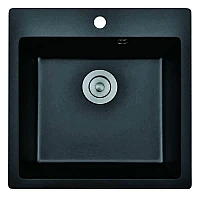 ГРАНИТНА МИВКА 5050 ЧЕРНА С ЦЕНТРАЛЕН ОТВОР – Inter Ceramic 5050 BLACK CENTRAL HOLE