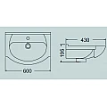 Умивалник ICC 6037/6040 – Inter Ceramic 6037/6040 – миниатюра 1