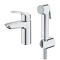 Смесител за умивалник Grohe Eurosmart 1/2″ с хигиенен душ, S-размер хром 23124003 – Grohe 11.23.72.0084 – миниатюра 1
