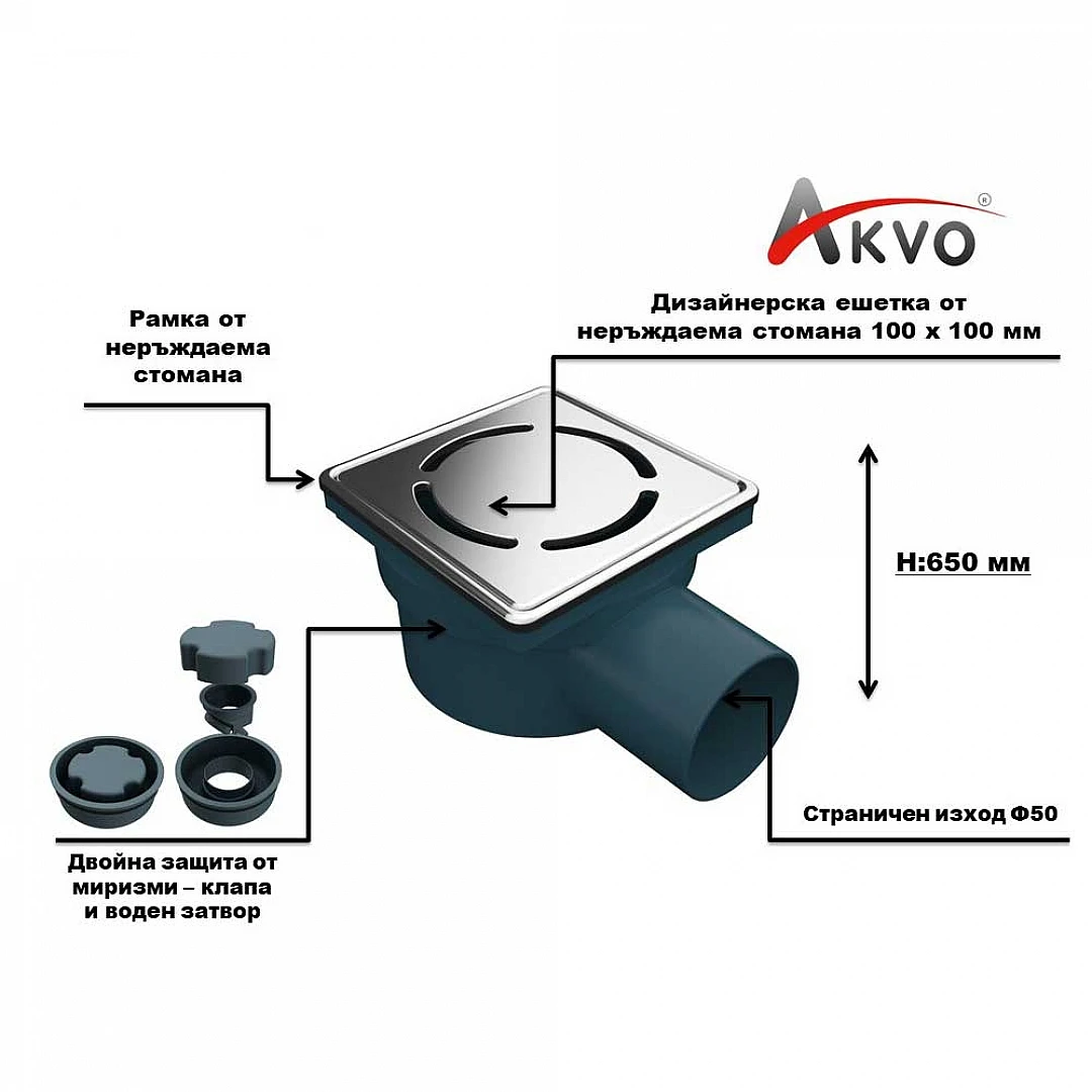 Rogov Siphon design grid 3000-50 – Akvo / HKSC 11.25.254.0183 – снимка 2