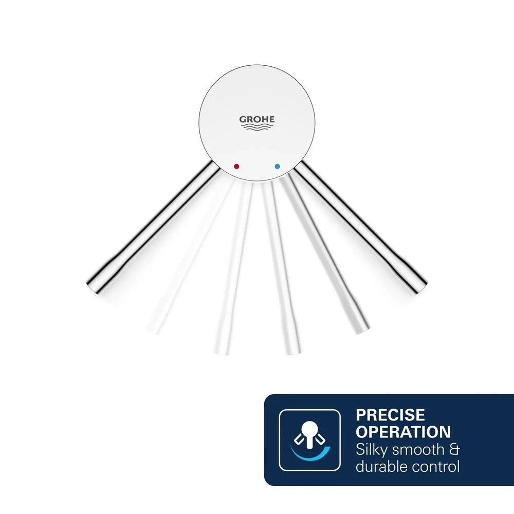 Четиридупкова комбинация за вана GROHE Essence 19578001 с ръчен душ в цвят хром