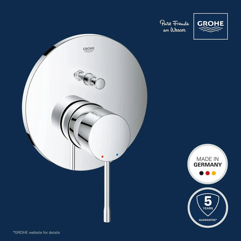 Едноръкохватков смесител GROHE Essence за душ или вана с хромирано покритие