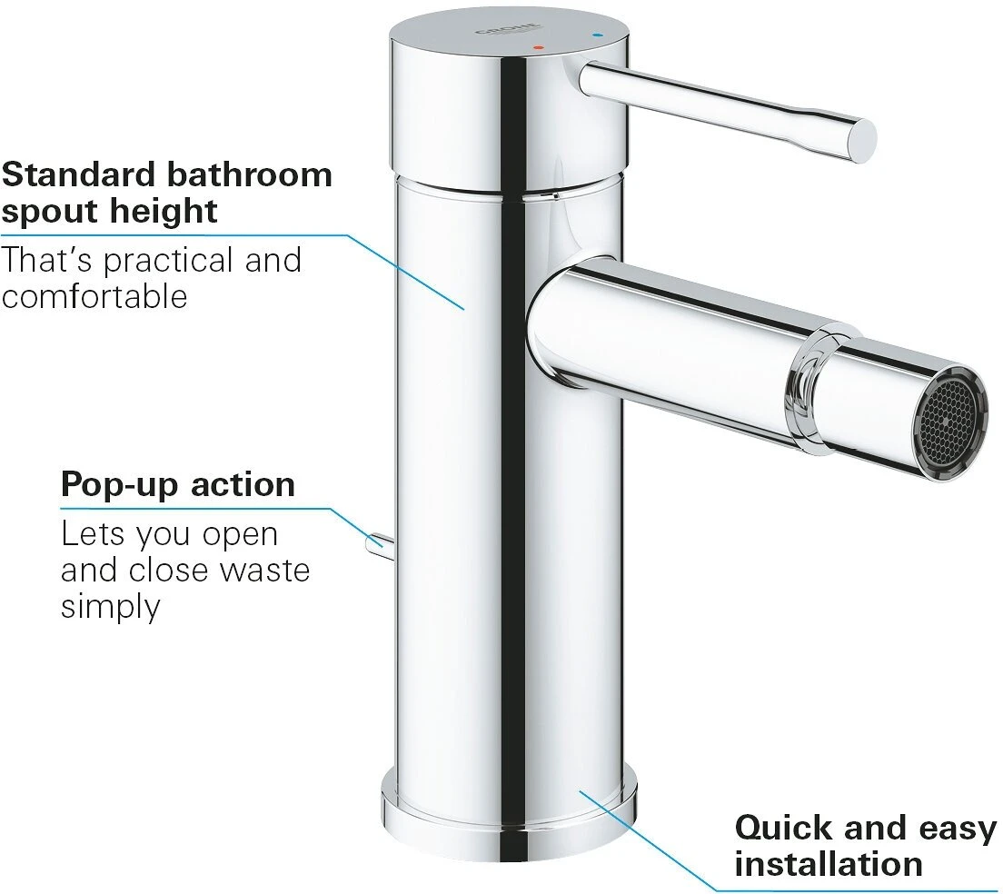Смесител за биде GROHE Essence 32935001 хром за модерна баня