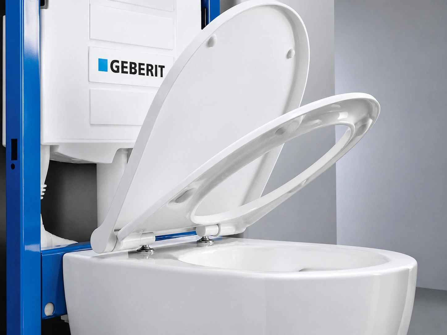 WC комплект Geberit Duofix Delta с окачена тоалетна Pravello Rimfree и активатор Delta30