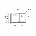 Granite sink ICGS 8401 SAND – Inter Ceramic 8401 SAND – миниатюра 3