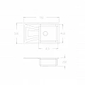 Granite sink ICGS 8104 BLACK – Inter Ceramic 8104 ЧЕРНА – миниатюра 1